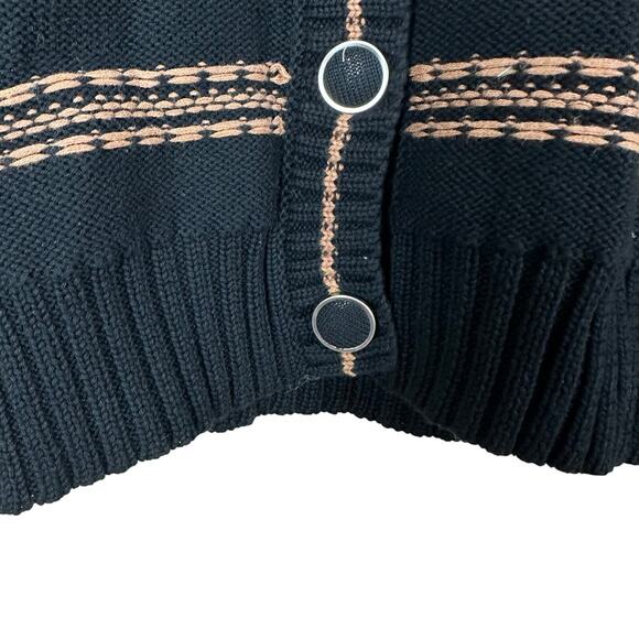 Marble Women’s Sweater Vest XS Retro Striped Button Front Indie Stranger Things - Picture 6 of 11